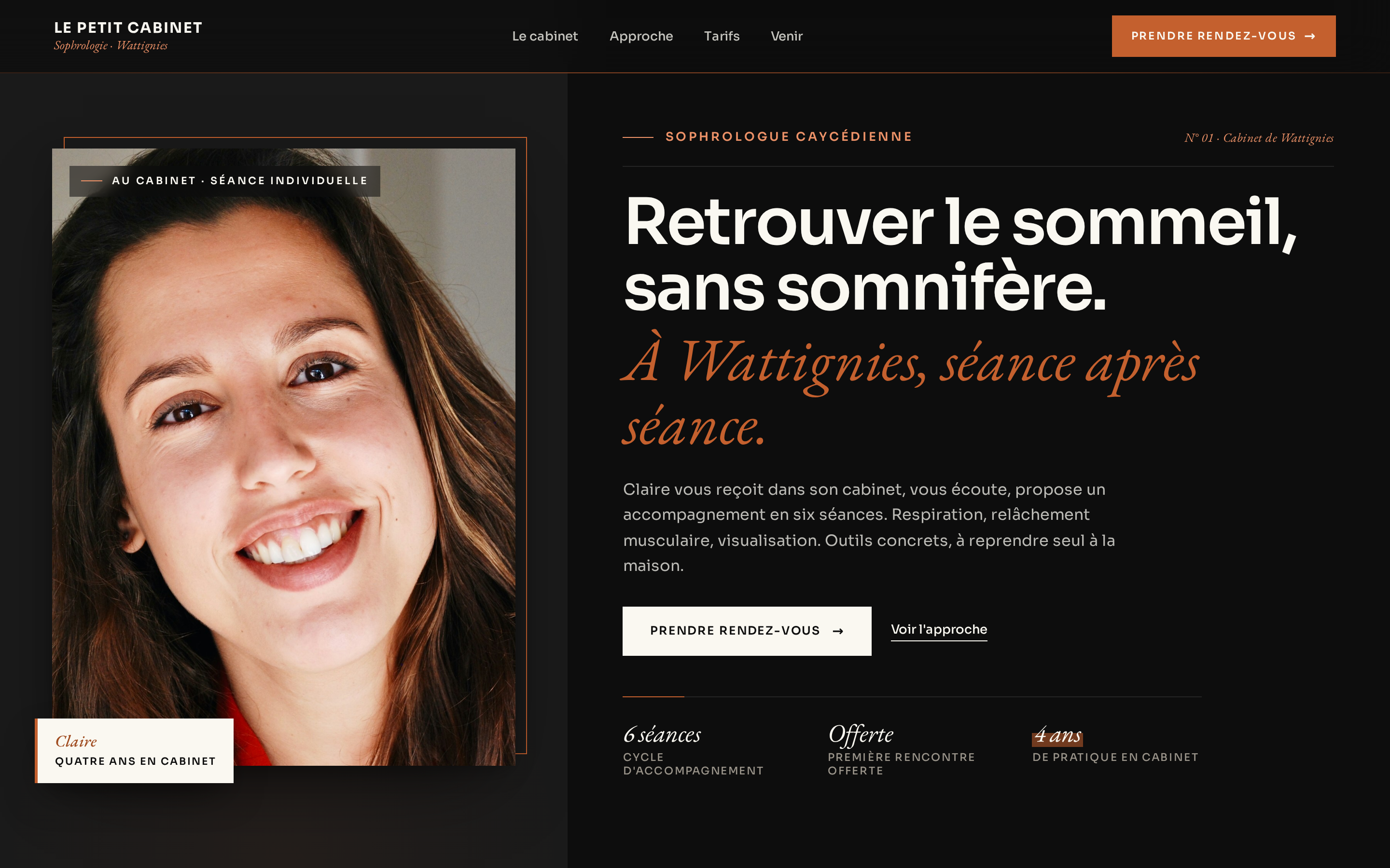 Site de Le Petit Cabinet sur ordinateur