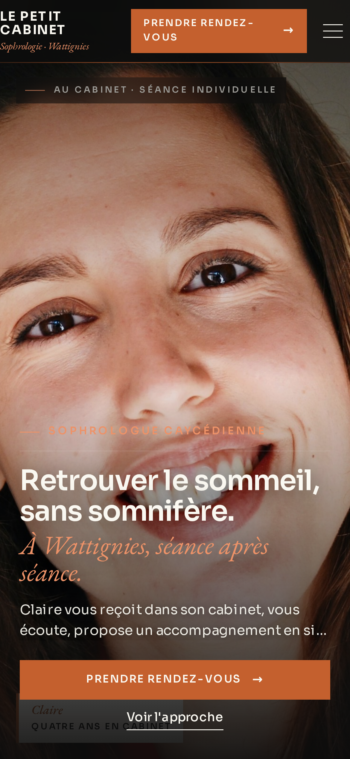 Site de Le Petit Cabinet sur téléphone